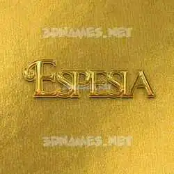 espesia in All Gold style - 3D name wallpaper