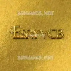 esryvcb in All Gold style - 3D name wallpaper