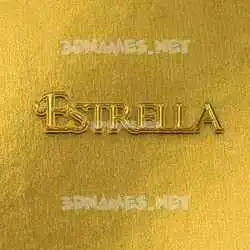 estrella in All Gold style - 3D name wallpaper