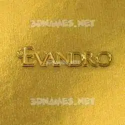 evandro in All Gold style - 3D name wallpaper