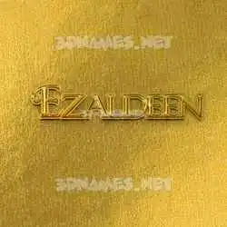 ezaldeen in All Gold style - 3D name wallpaper