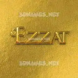 ezzat in All Gold style - 3D name wallpaper