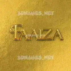 faaiza in All Gold style - 3D name wallpaper