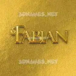 fabian in All Gold style - 3D name wallpaper