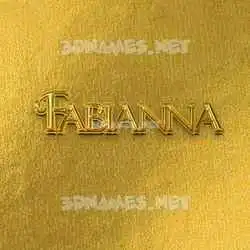 fabianna in All Gold style - 3D name wallpaper