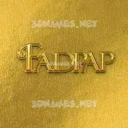 fadpap in All Gold style - 3D name wallpaper