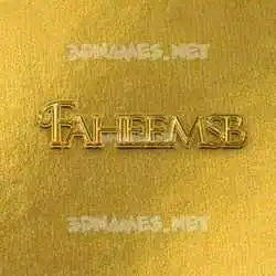 faheemsb in All Gold style - 3D name wallpaper