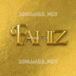 fahiz in All Gold style - 3D name wallpaper
