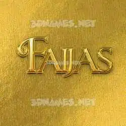 faijas in All Gold style - 3D name wallpaper