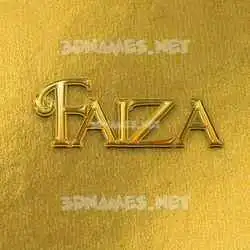 faiza in All Gold style - 3D name wallpaper