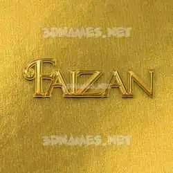 faizan in All Gold style - 3D name wallpaper