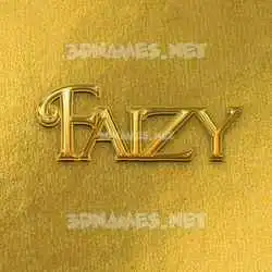 faizy in All Gold style - 3D name wallpaper