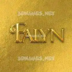 falyn in All Gold style - 3D name wallpaper
