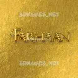 farhaan in All Gold style - 3D name wallpaper