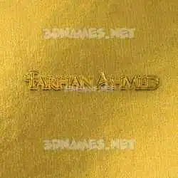 farhan ahmed in All Gold style - 3D name wallpaper