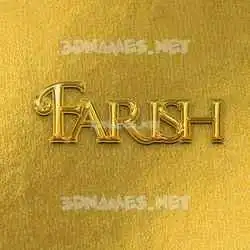 farish in All Gold style - 3D name wallpaper