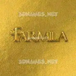 farmila in All Gold style - 3D name wallpaper