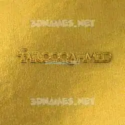 farooqahmed in All Gold style - 3D name wallpaper
