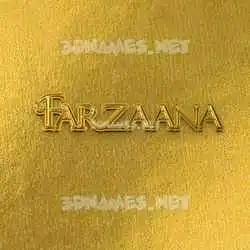 farzaana in All Gold style - 3D name wallpaper