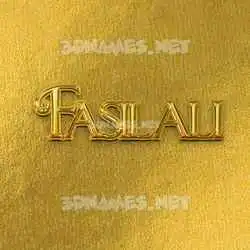 fasilali in All Gold style - 3D name wallpaper