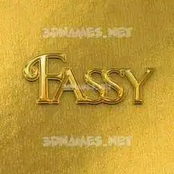 fassy in All Gold style - 3D name wallpaper