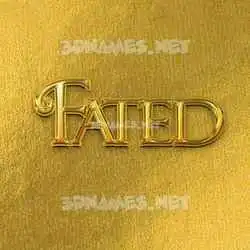 fated in All Gold style - 3D name wallpaper