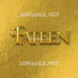 fateen in All Gold style - 3D name wallpaper