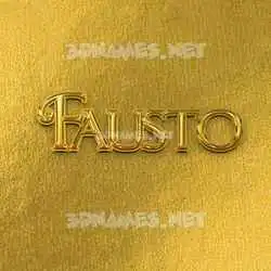 fausto in All Gold style - 3D name wallpaper