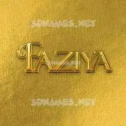faziya in All Gold style - 3D name wallpaper