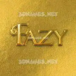 fazy in All Gold style - 3D name wallpaper