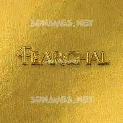 fearghal in All Gold style - 3D name wallpaper