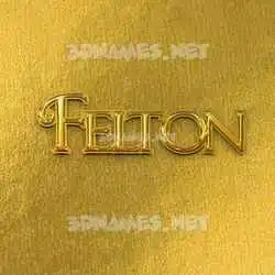 felton in All Gold style - 3D name wallpaper