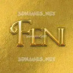 feni in All Gold style - 3D name wallpaper
