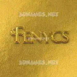 fenycs in All Gold style - 3D name wallpaper