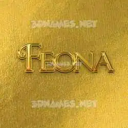 feona in All Gold style - 3D name wallpaper