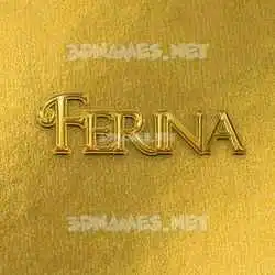 ferina in All Gold style - 3D name wallpaper