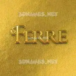 ferre in All Gold style - 3D name wallpaper