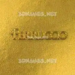 ferruccio in All Gold style - 3D name wallpaper