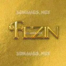 fezin in All Gold style - 3D name wallpaper