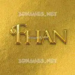 fhan in All Gold style - 3D name wallpaper