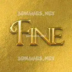 fine in All Gold style - 3D name wallpaper