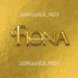 fiona in All Gold style - 3D name wallpaper