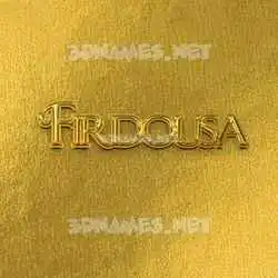 firdousa in All Gold style - 3D name wallpaper