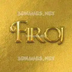 firoj in All Gold style - 3D name wallpaper
