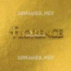 florence in All Gold style - 3D name wallpaper
