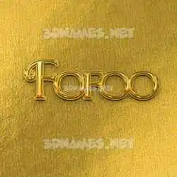 fofoo in All Gold style - 3D name wallpaper