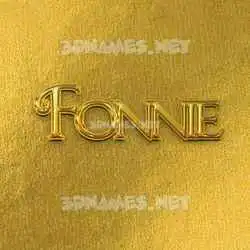 fonnie in All Gold style - 3D name wallpaper
