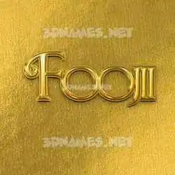 foojii in All Gold style - 3D name wallpaper