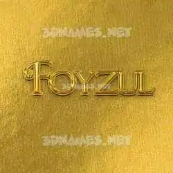 foyzul in All Gold style - 3D name wallpaper