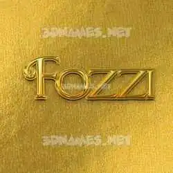 fozzi in All Gold style - 3D name wallpaper